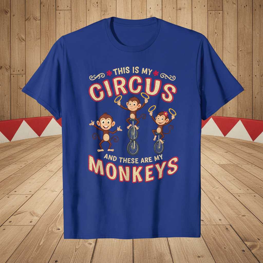 This Is My Circus And These Are My Monkeys Retro T-Shirt, Funny Tee Idea