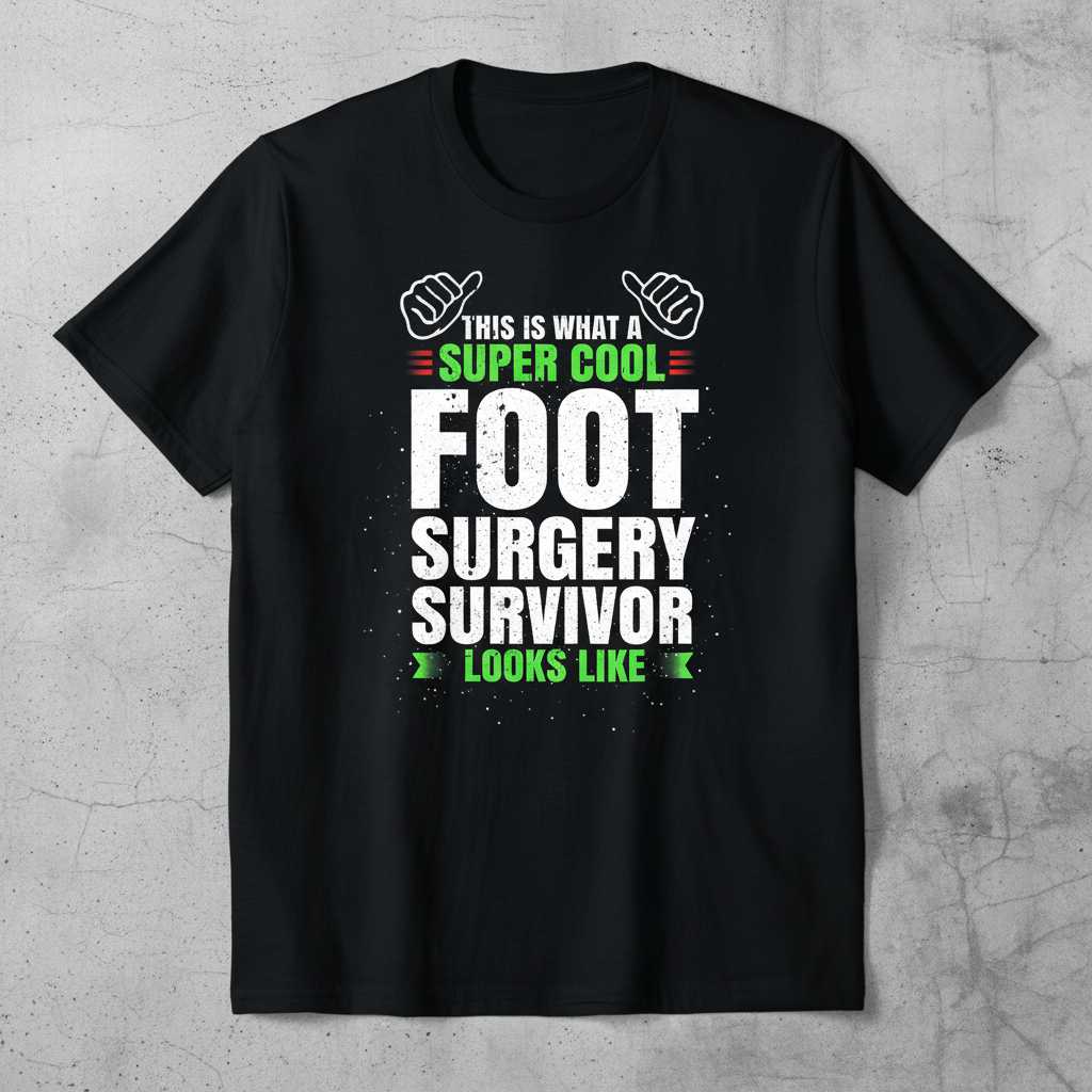 This Is What A Super Cool Foot Surgery Survivor Looks Like Distressed T-Shirt, Funny Tee Idea