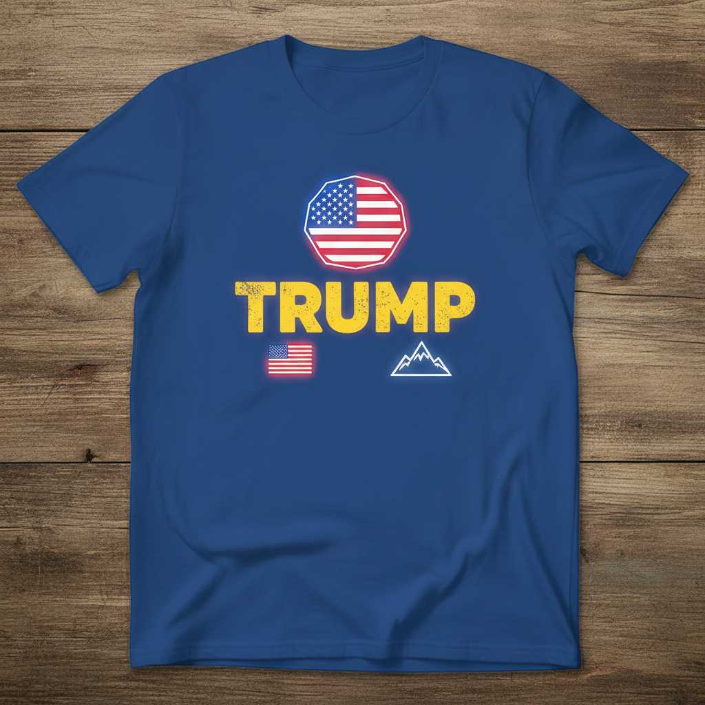 Trump Distressed Retro American Flag T-Shirt, Patriotic Graphic Tee Merch