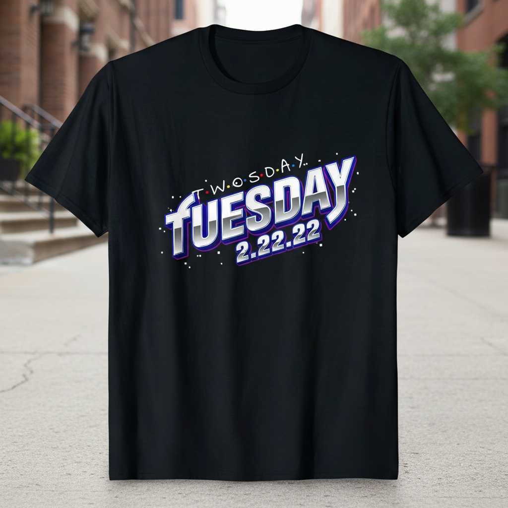Twosday Tuesday 2.22.22 Retro T-Shirt, Graphic February Tee Souvenir