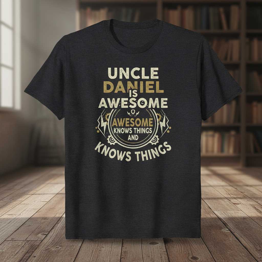 Uncle Daniel Is Awesome Knows Things And Knows Things Vintage T-Shirt Funny Tee