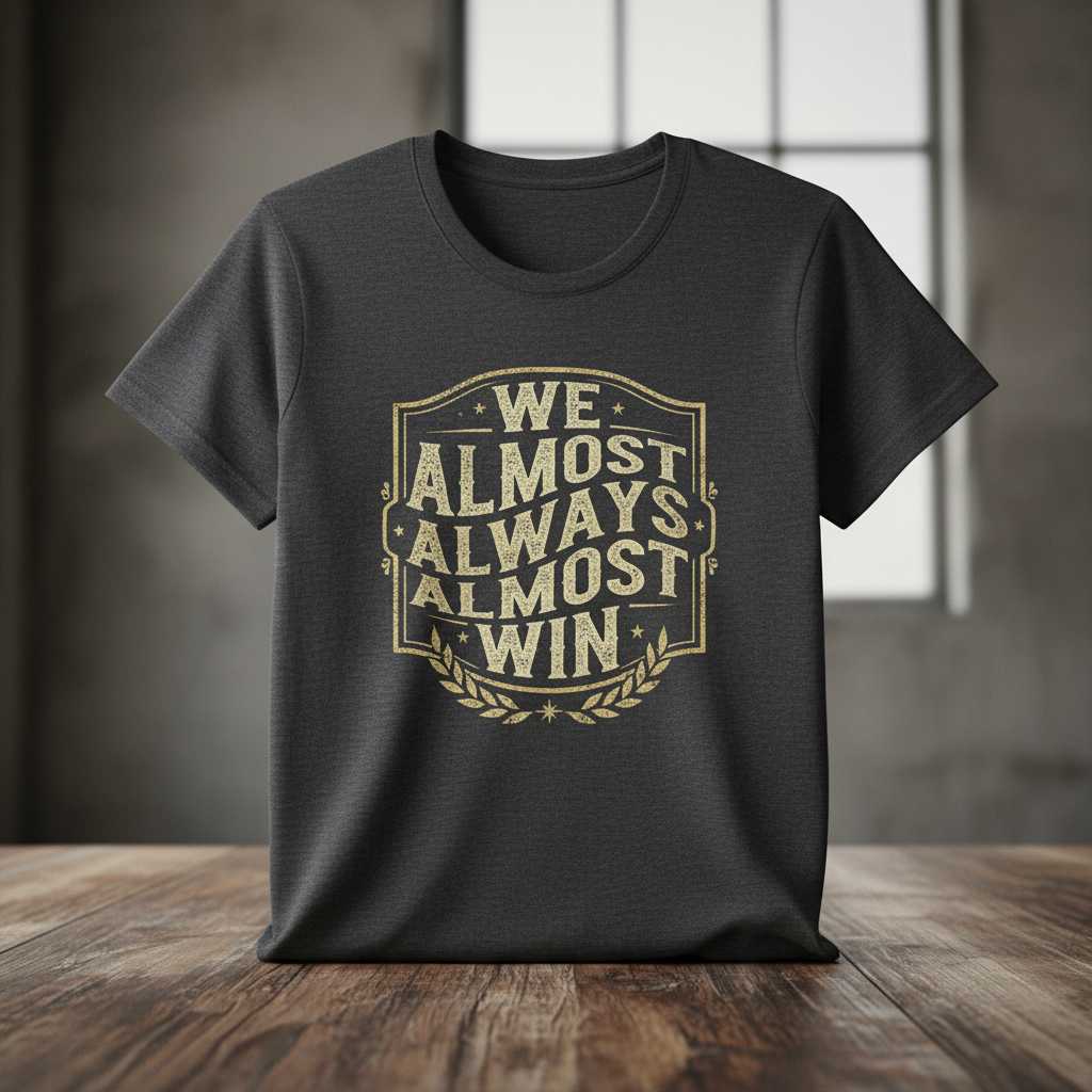 We Almost Always Almost Win Vintage T-Shirt, Funny Football Merch Tee Idea