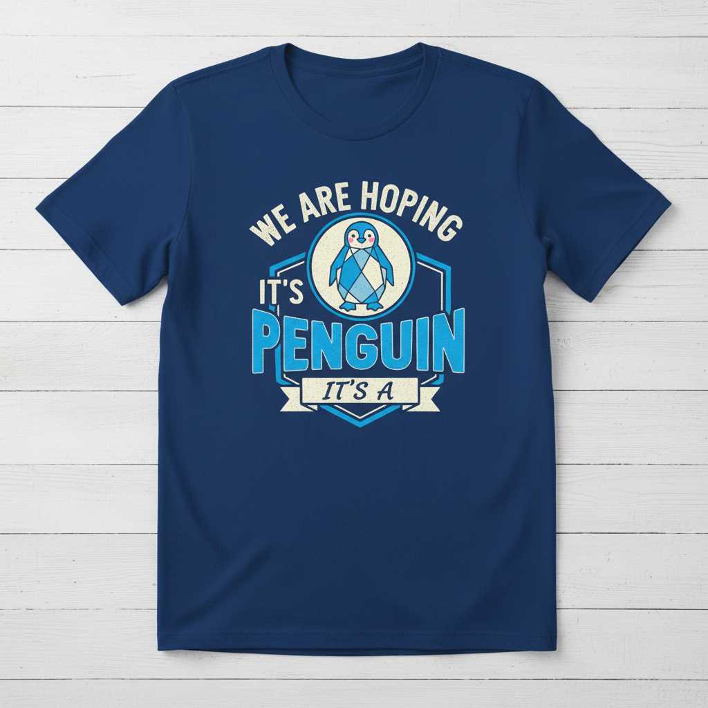 We Are Hoping Its A Penguin Graphic T-Shirt, Funny Unisex Tee Gift Idea
