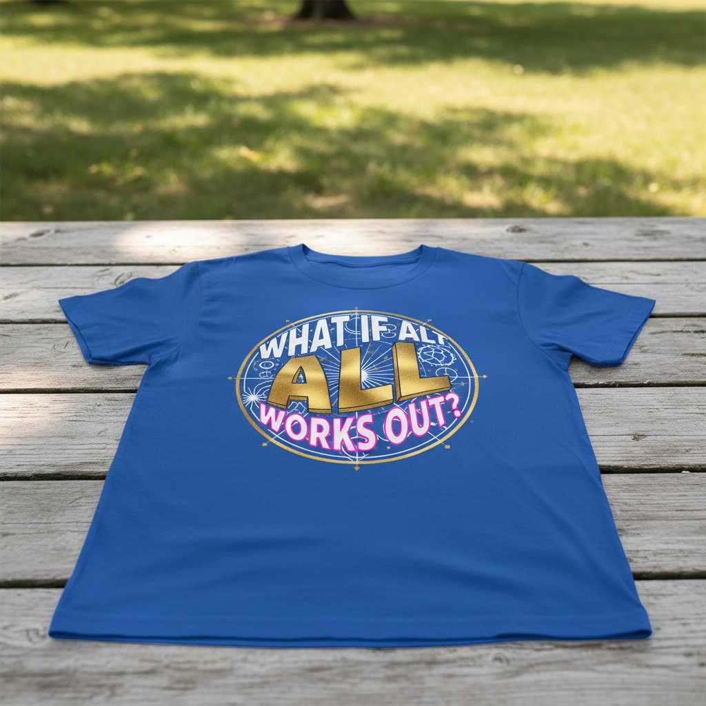 What If It All Works Out Graphic T-Shirt, Unisex Novelty Quote Tee Idea