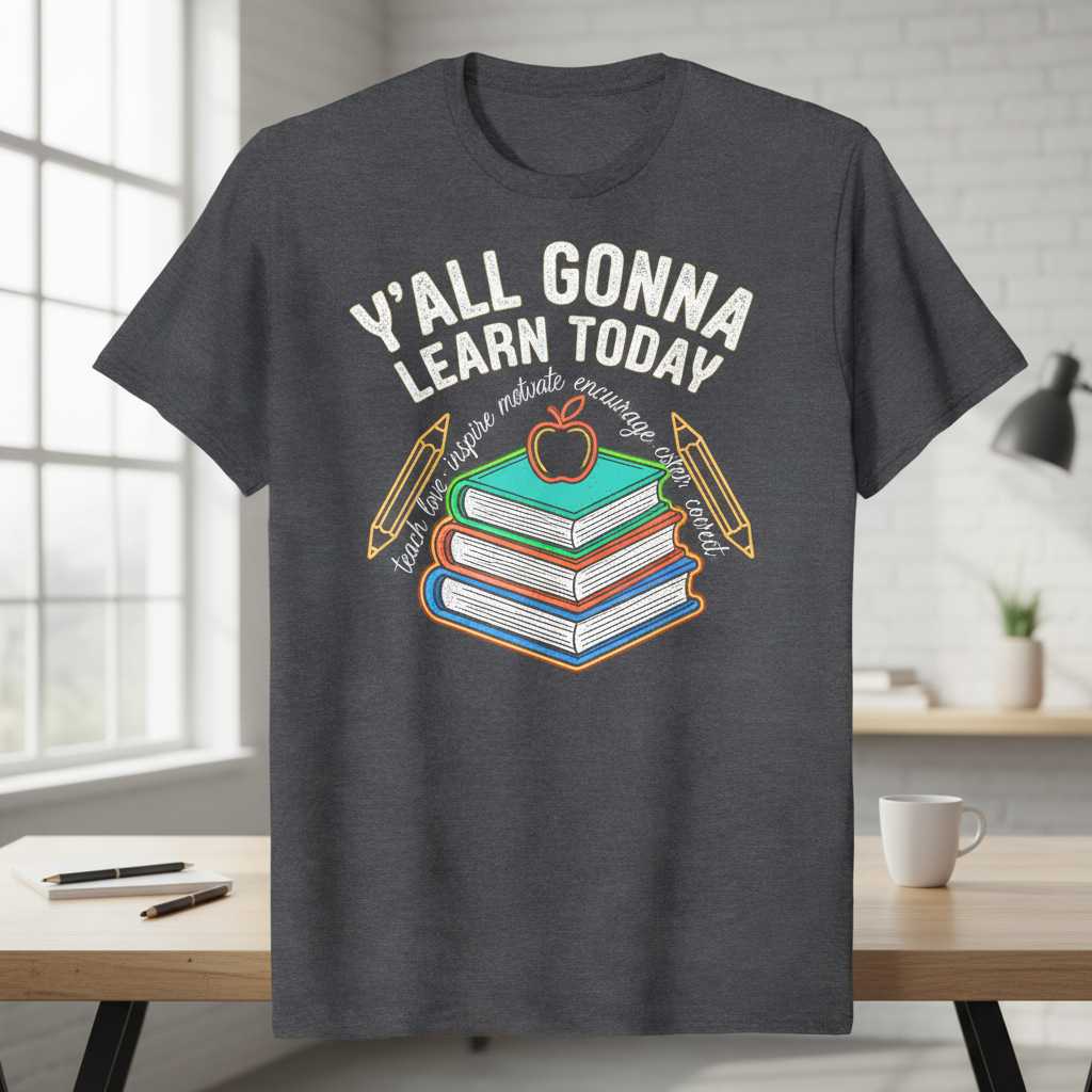 Yall Gonna Learn Today Retro Distressed T-Shirt, Funny Teacher Tee Gear