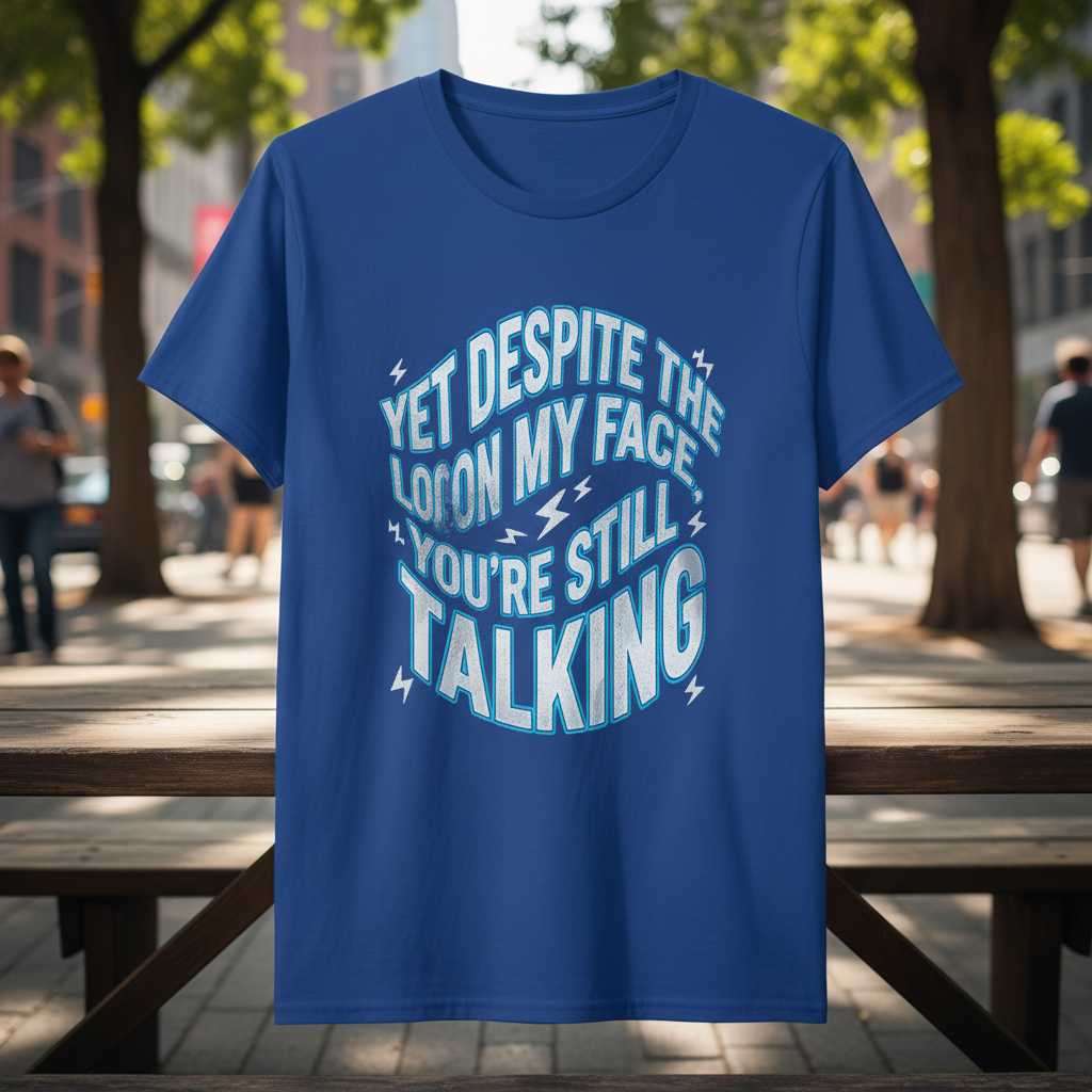 Yet Despite The Look On My Face Youre Still Talking Distressed T-Shirt, Funny Tee Gear
