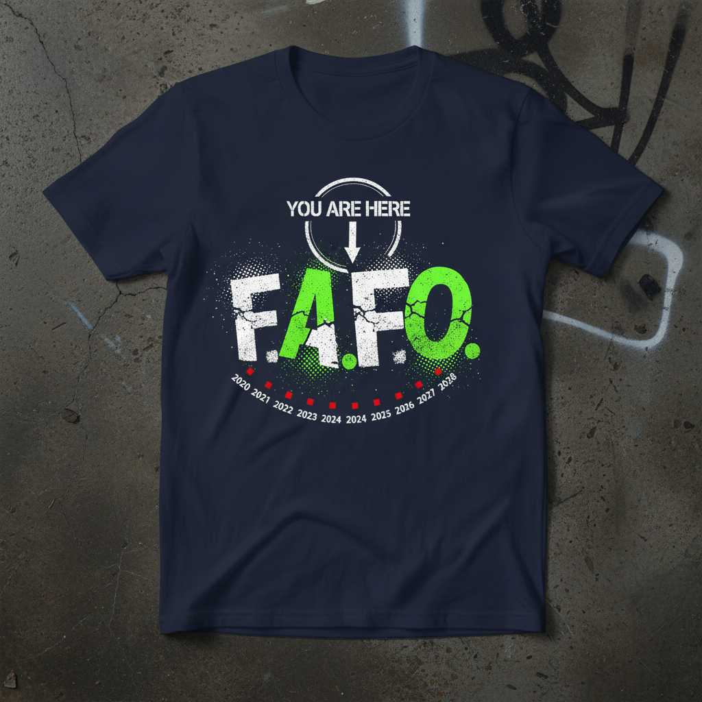 You Are Here FAFO Distressed T-Shirt, Funny Graphic Tee Unisex Merch Gear