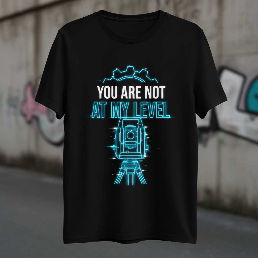You Are Not At My Level Funny Surveyor T-Shirt, Graphic Surveying Tee Present