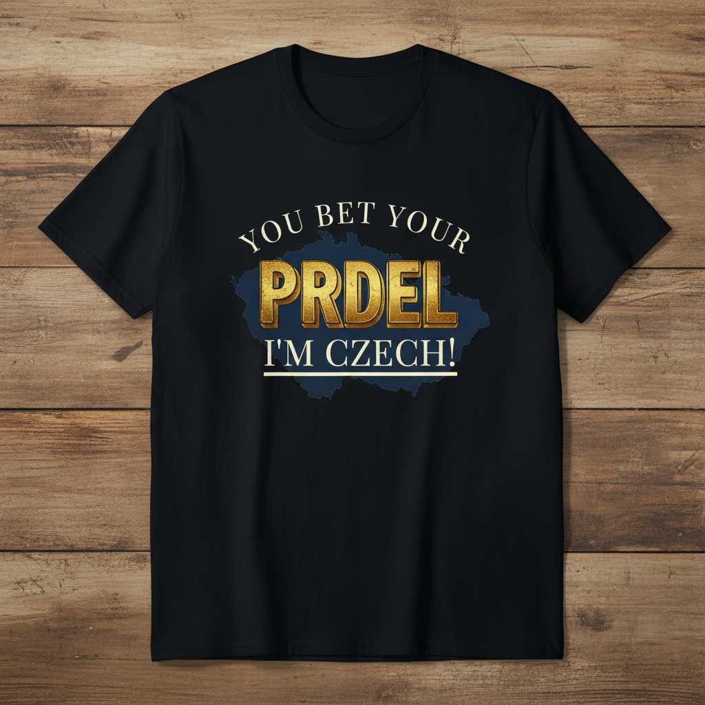 You Bet Your Prdel Im Czech! Novelty T-Shirt, Funny Souvenir Tee Gear