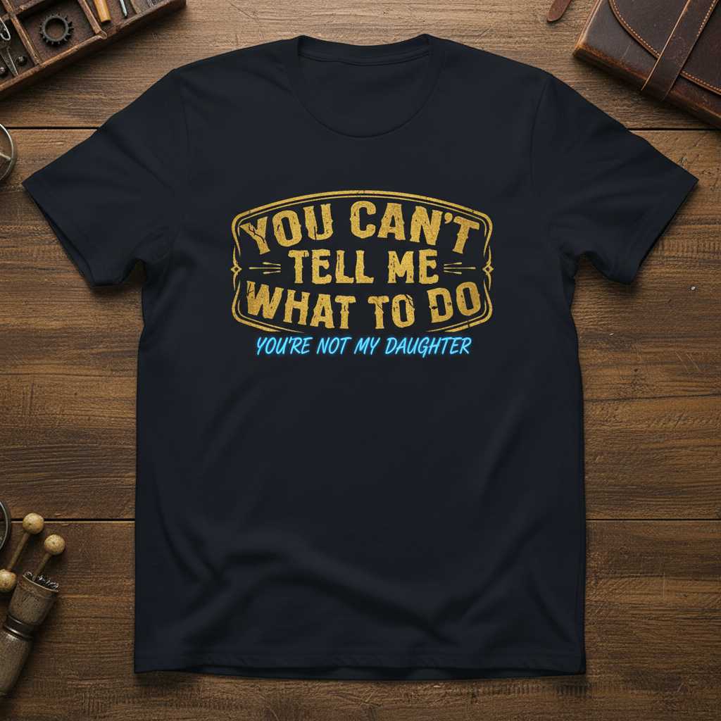 You Cant Tell Me What To Do Youre Not My Daughter Vintage T-Shirt Funny Tee Idea