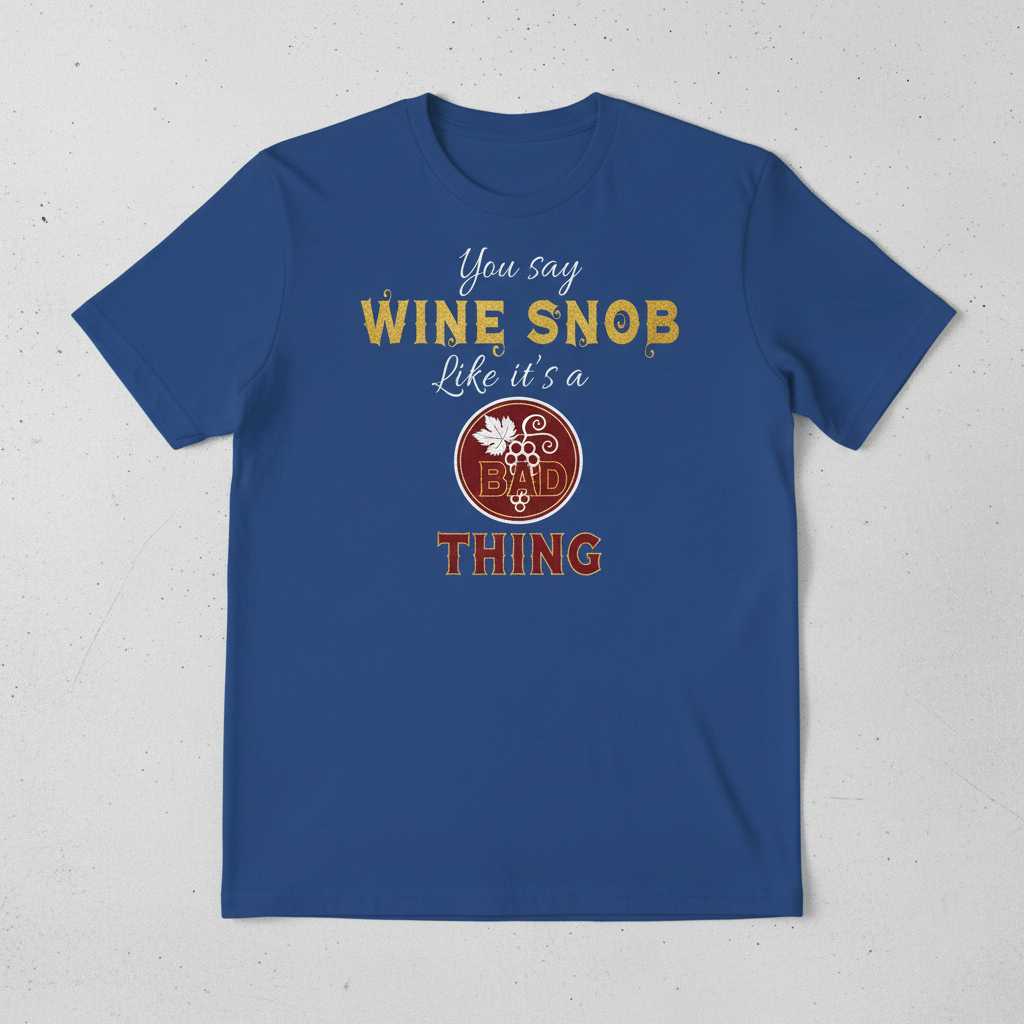 You Say Wine Snob Like Its A Bad Thing Distressed T-Shirt, Funny Tee Idea
