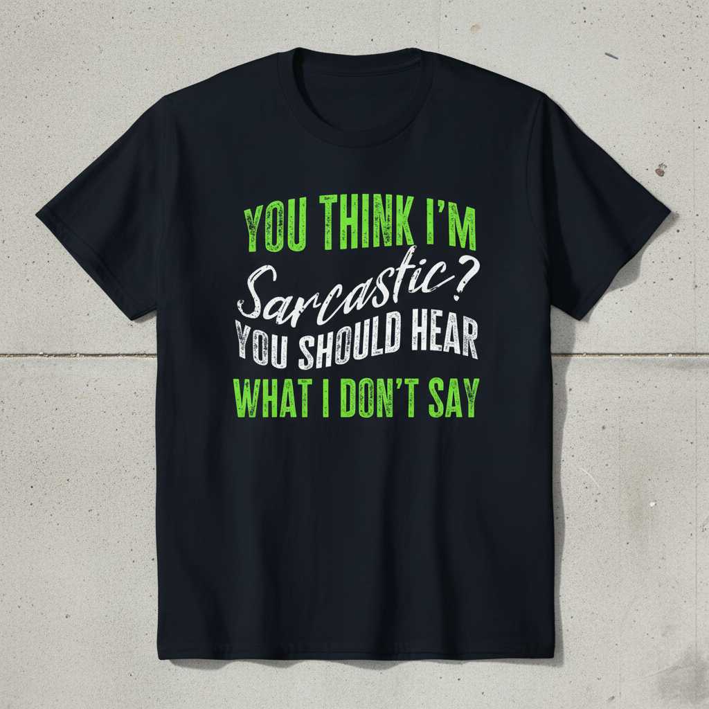 You Think Im Sarcastic- You Should Hear What I Dont Say Distressed T-Shirt Funny Tee