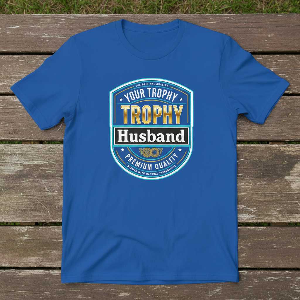 Your Trophy Husband Premium Quality Vintage T-Shirt Funny Unisex Tee Idea
