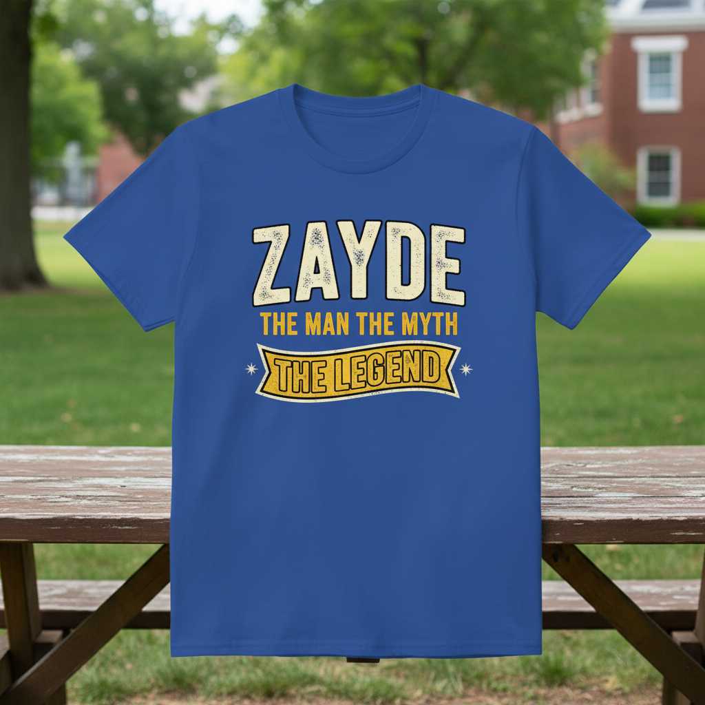 Zayde The Man The Myth The Legend Vintage T-Shirt Graphic Tee Present Idea
