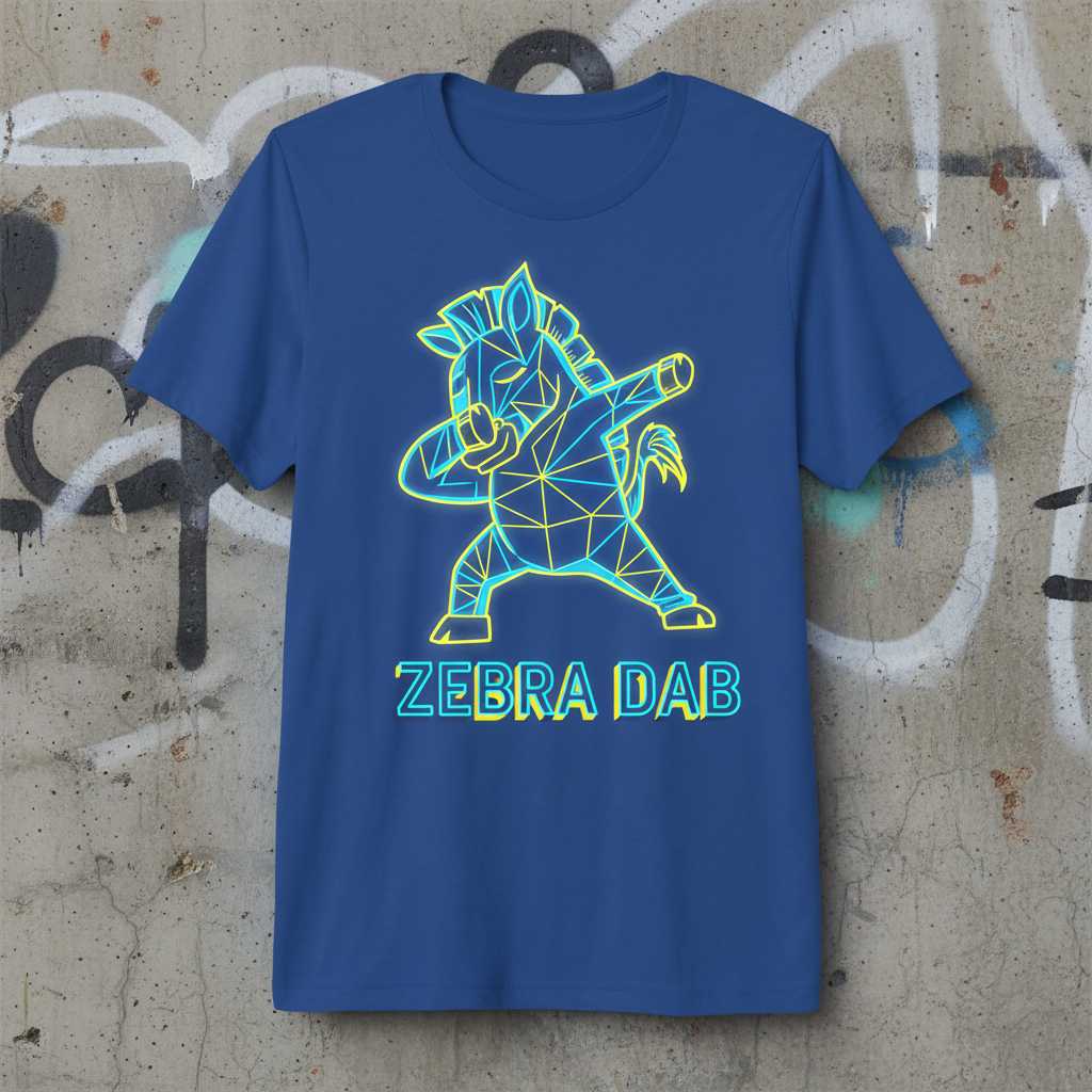 Zebra Dab Graphic T-Shirt, Funny Novelty Dabbing Zebra Unisex Tee Gear