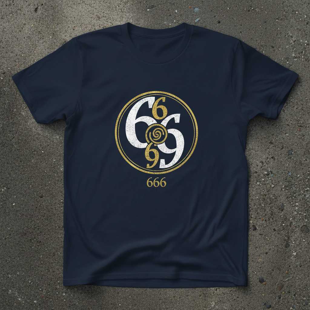 69 666 Distressed Vintage Graphic T-Shirt, Novelty Meme Tee Outfit Idea