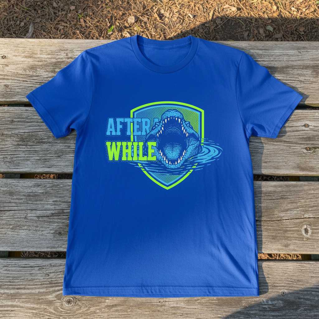 After A While Crocodile Graphic T-Shirt, Funny Alligator Animal Tee Gear