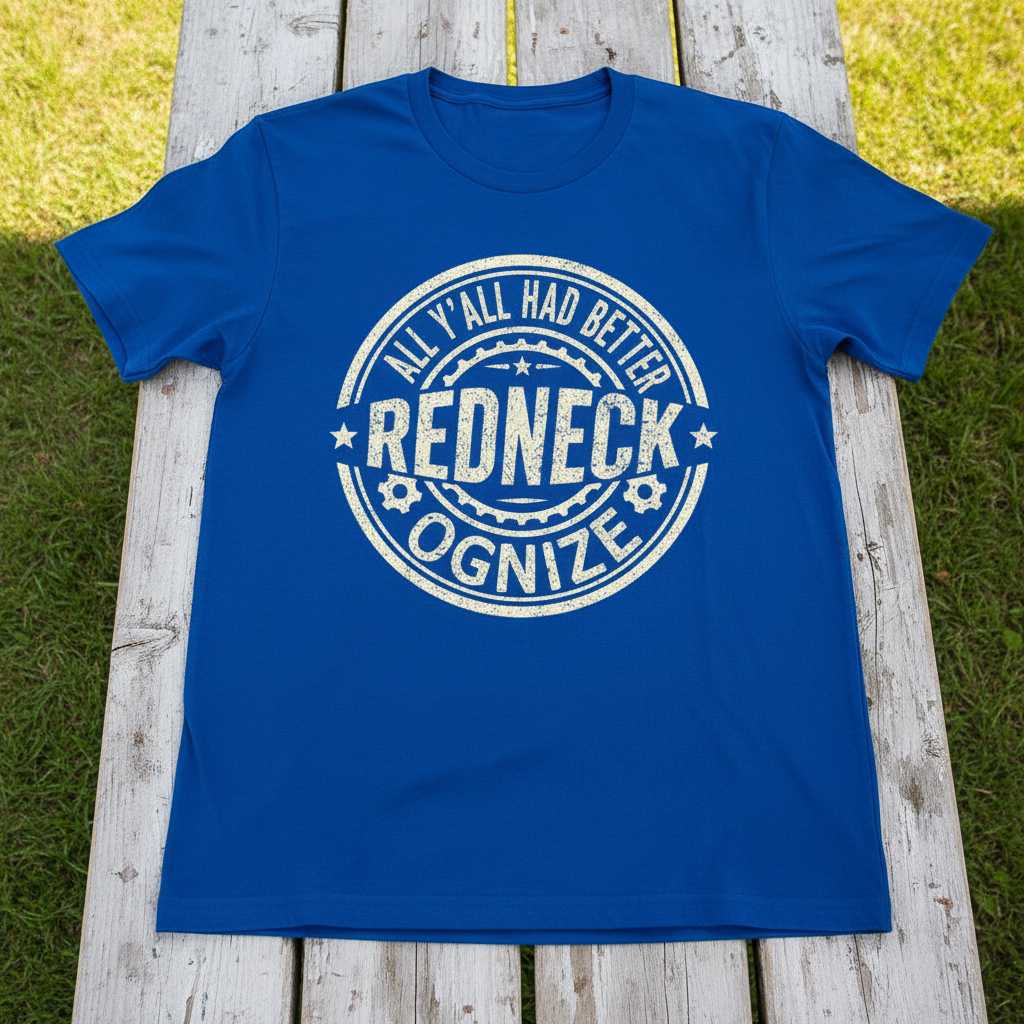 All Yall Had Better Redneckognize Distressed Vintage T-Shirt, Funny Novelty Tee