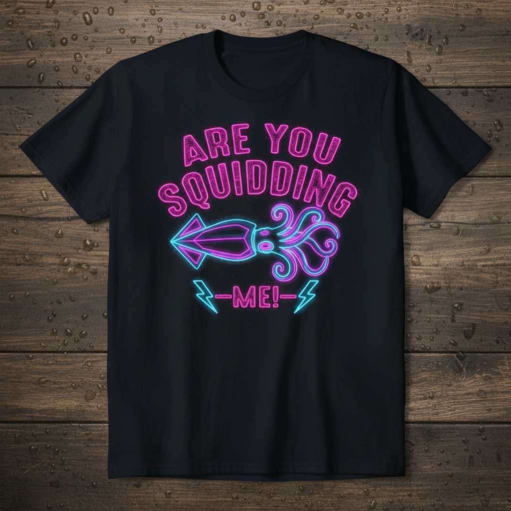 Are You Squidding Me Retro Graphic T-Shirt, Funny Novelty Sea Animal Tee Idea