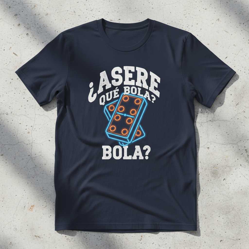 ¿Asere Qué Bolá- Bolá- Vintage Cuban Dominoes T-Shirt, Novelty Tee Idea