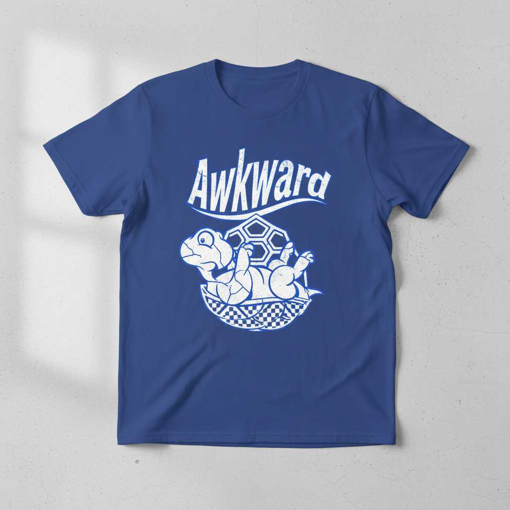 Awkward Distressed Turtle Vintage T-Shirt, Funny Novelty Tee Gift Idea