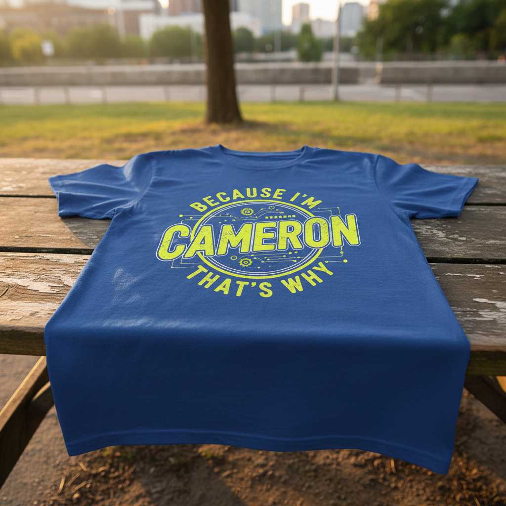Because Im Cameron Thats Why Graphic T-Shirt, Funny Novelty Tee Idea