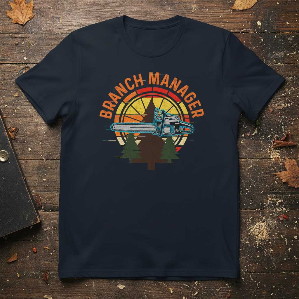 Branch Manager Retro Vintage T-Shirt, Funny Arborist Lumberjack Tee Idea