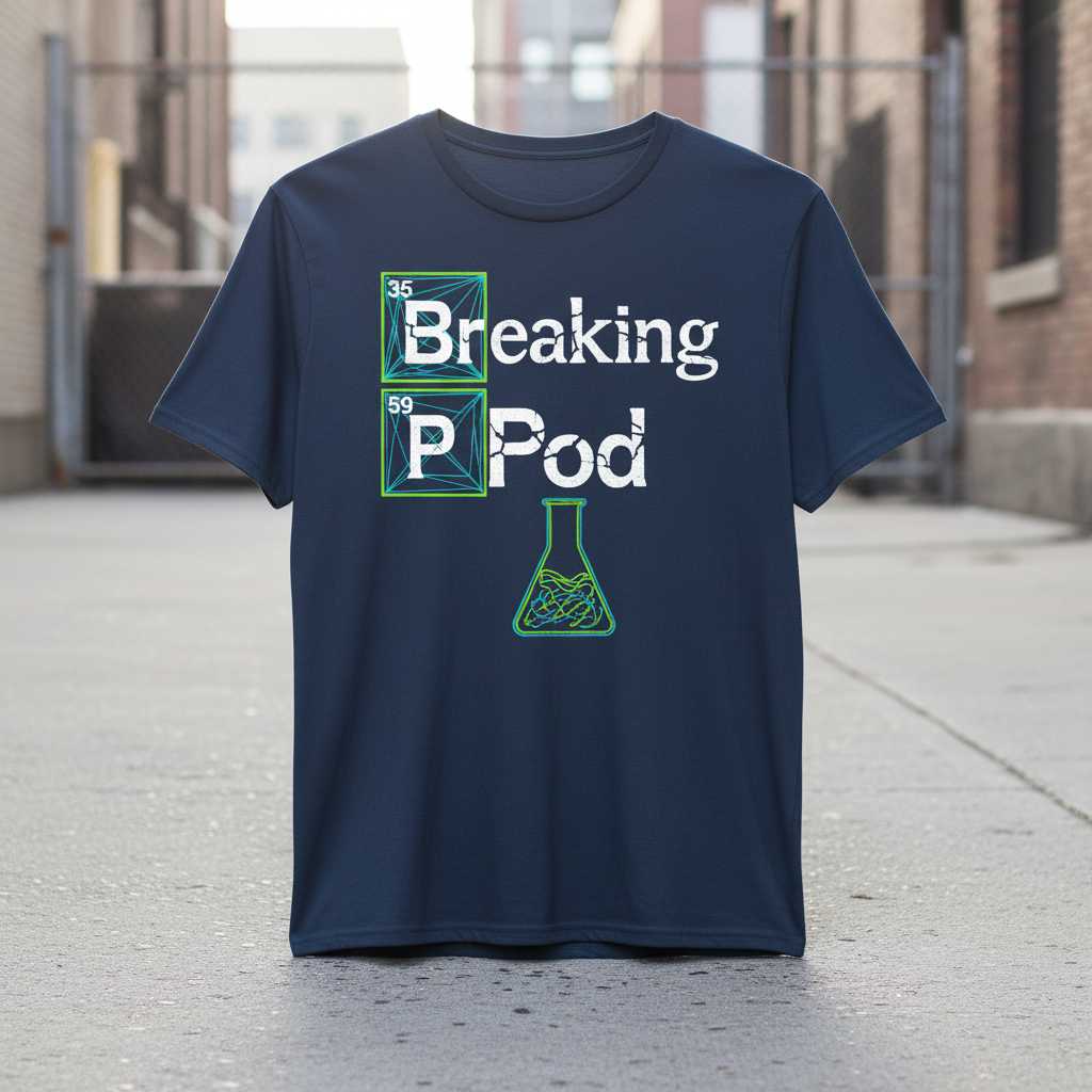 Breaking P Pod Graphic T-Shirt, Funny Print On Demand Parody Tee Merch