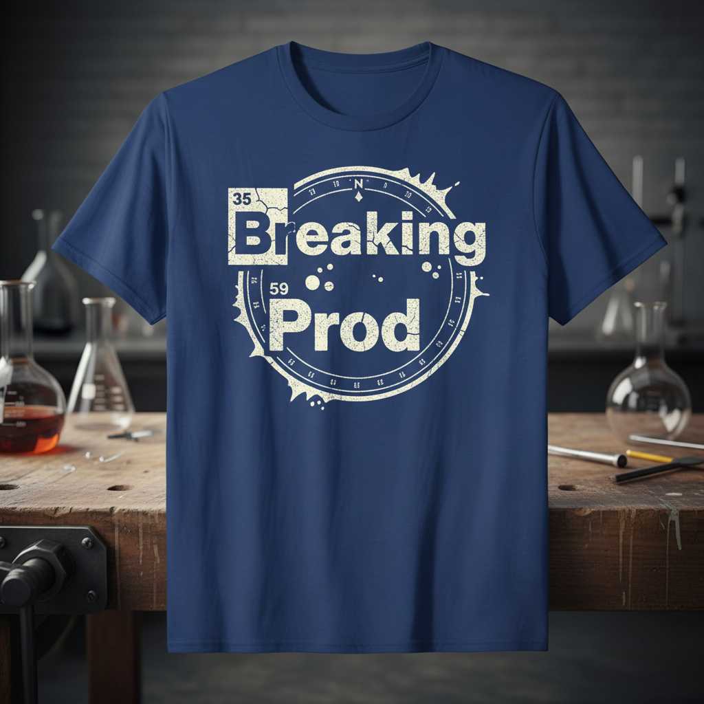 Breaking Prod Distressed T-Shirt, Funny Coding Developer Tee Gear Idea