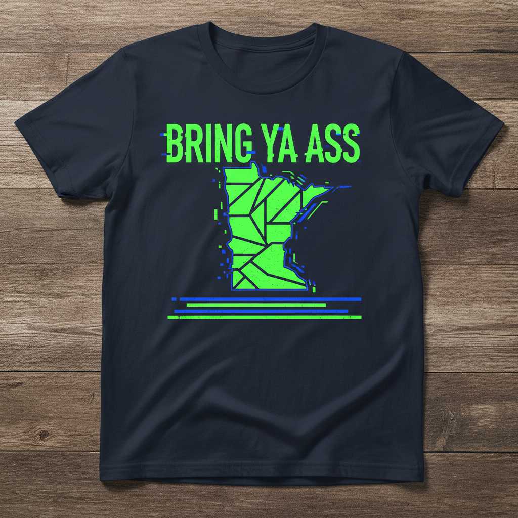 Bring Ya Ass Minnesota Graphic T-Shirt, Funny Basketball Tee Souvenir Merch