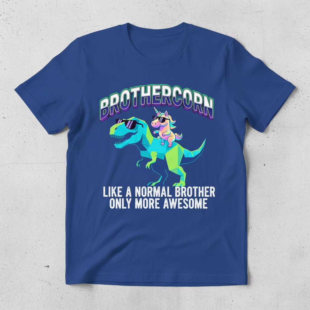 Brothercorn Like A Normal Brother Only More Awesome Graphic T-Shirt Tee Idea