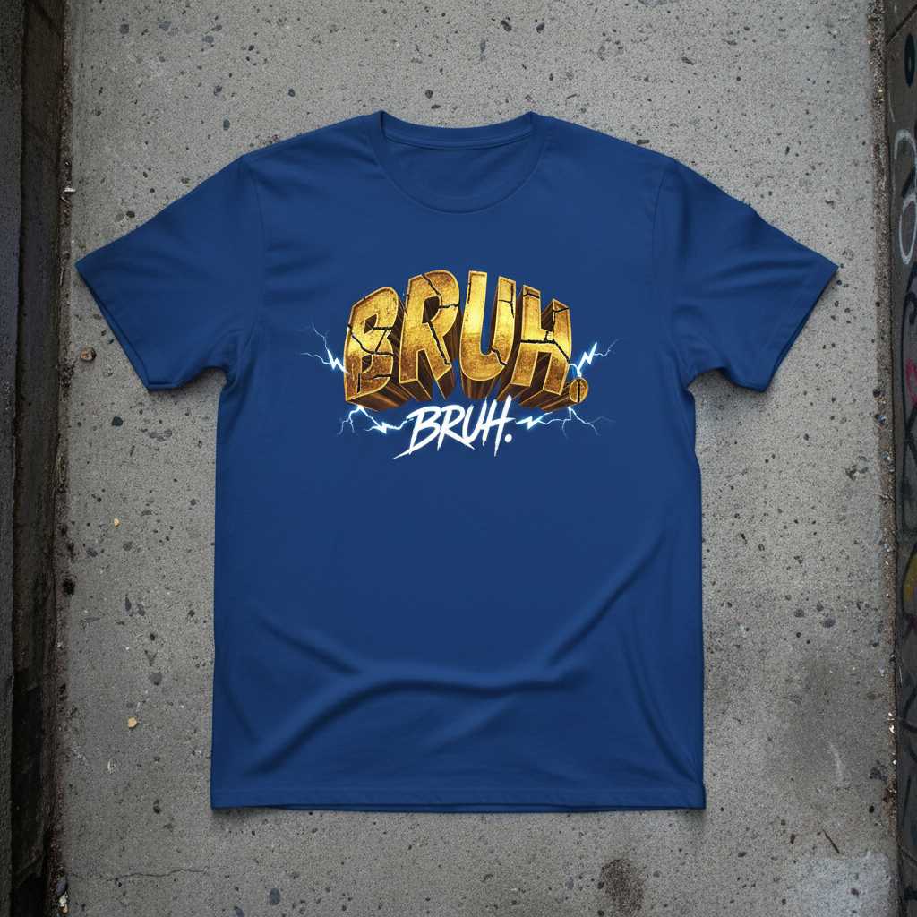 Bruh Bruh Retro 90s Graphic T-Shirt, Funny Internet Meme Tee Outfit Idea