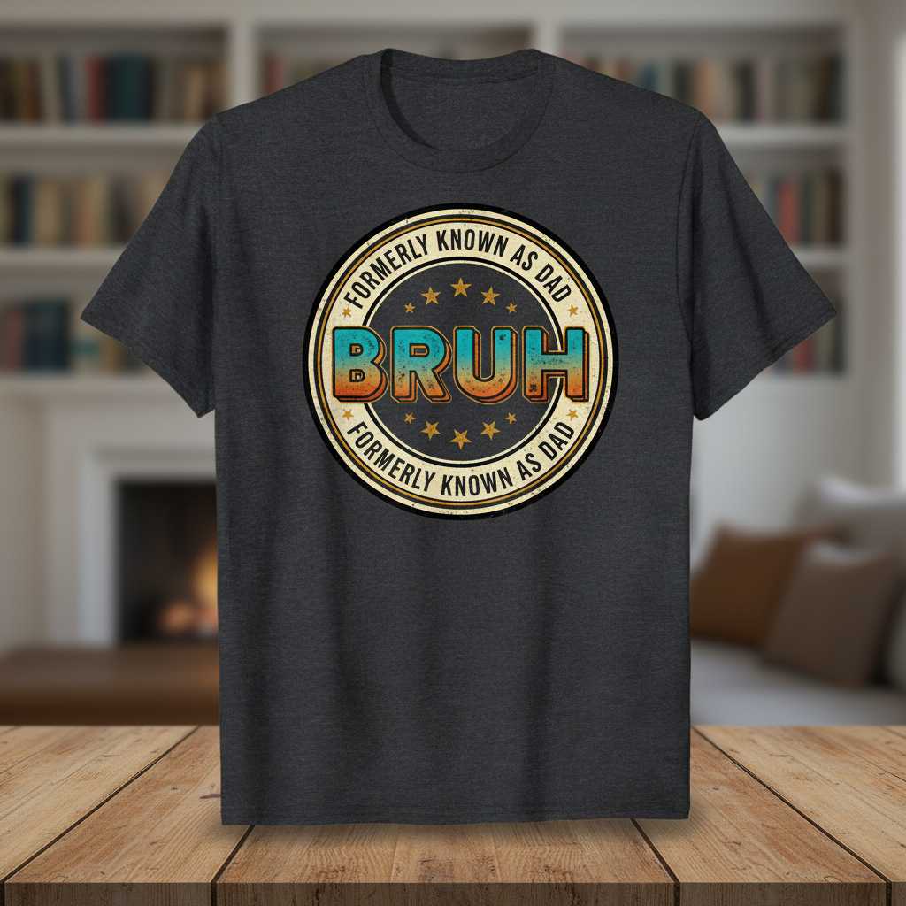Bruh Formerly Known As Dad Vintage T-Shirt, Funny Fathers Day Tee Idea