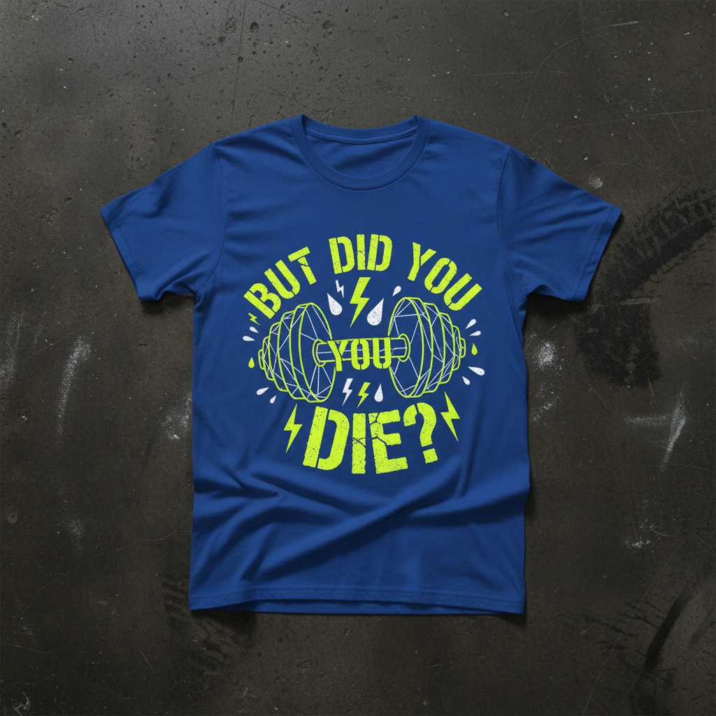 But Did You Die- Distressed Gym T-Shirt, Funny Weightlifting Fitness Tee Gear