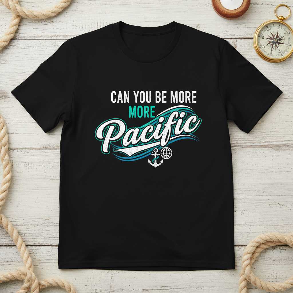 Can You Be More Specific Pacific Funny Graphic T-Shirt, Novelty Tee Gear