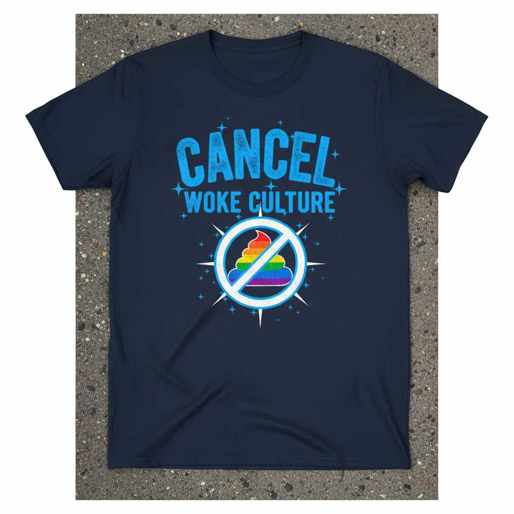 Cancel Woke Culture Distressed Unisex T-Shirt, Funny Novelty Graphic Tee Idea