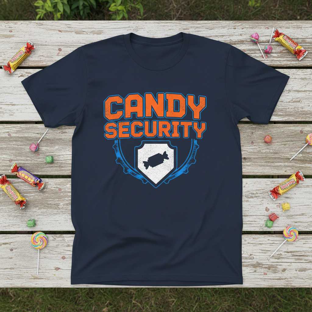 Candy Security Distressed Halloween T-Shirt, Funny Graphic Tee Gear Idea