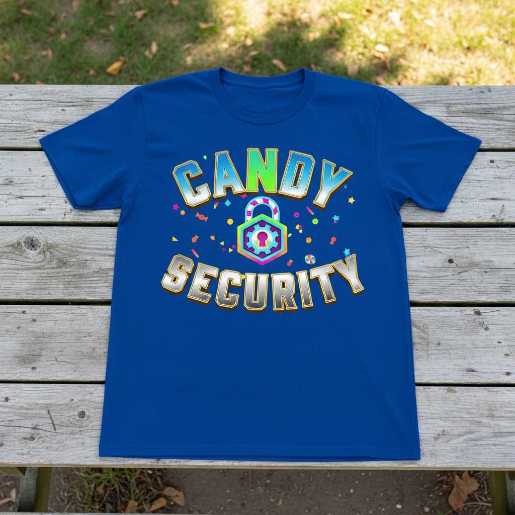 Candy Security Funny Halloween Costume T-Shirt, Novelty Graphic Tee Outfit