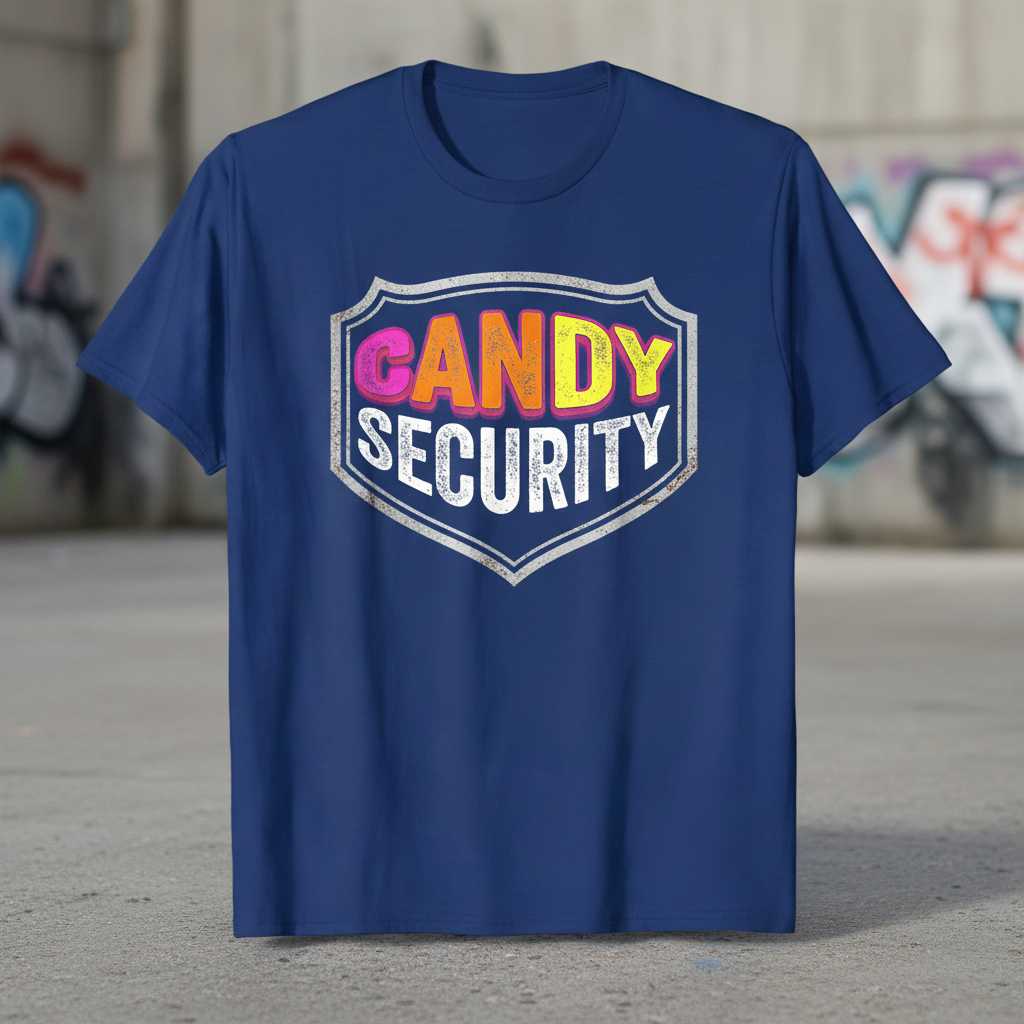 Candy Security Vintage Distressed Halloween Costume T-Shirt, Graphic Tee Idea