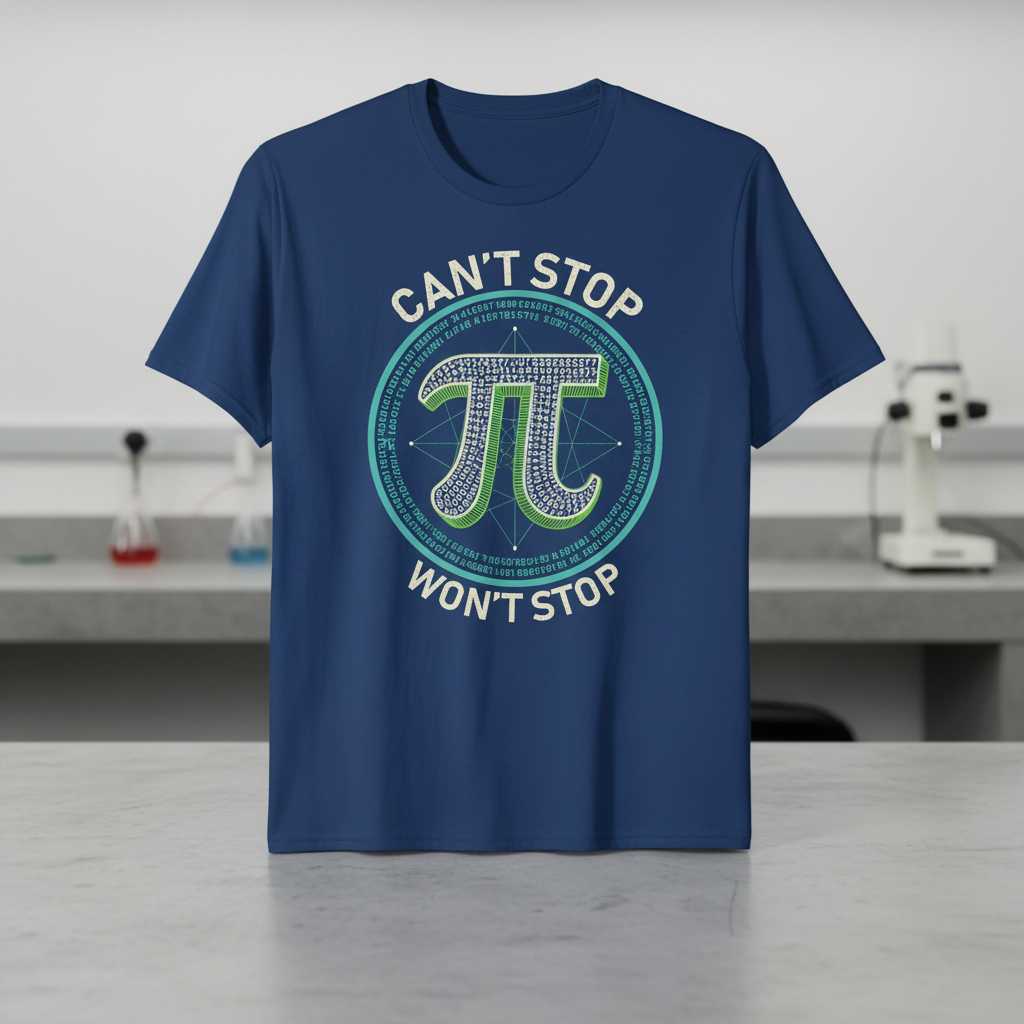Cant Stop Wont Stop Pi Math T-Shirt, Funny Graphic Pi Day Tee Gift Idea