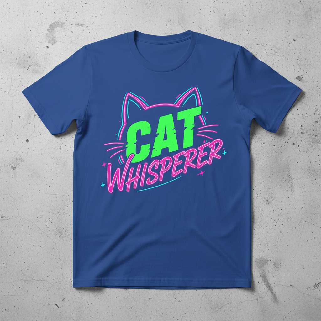 Cat Whisperer Retro Graphic T-Shirt, Funny Unisex Novelty Tee Merch Idea