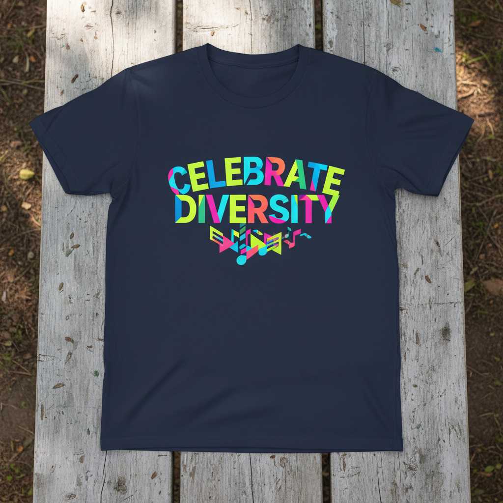 Celebrate Diversity Graphic T-Shirt, Novelty Unisex Tee Merch Gift Idea
