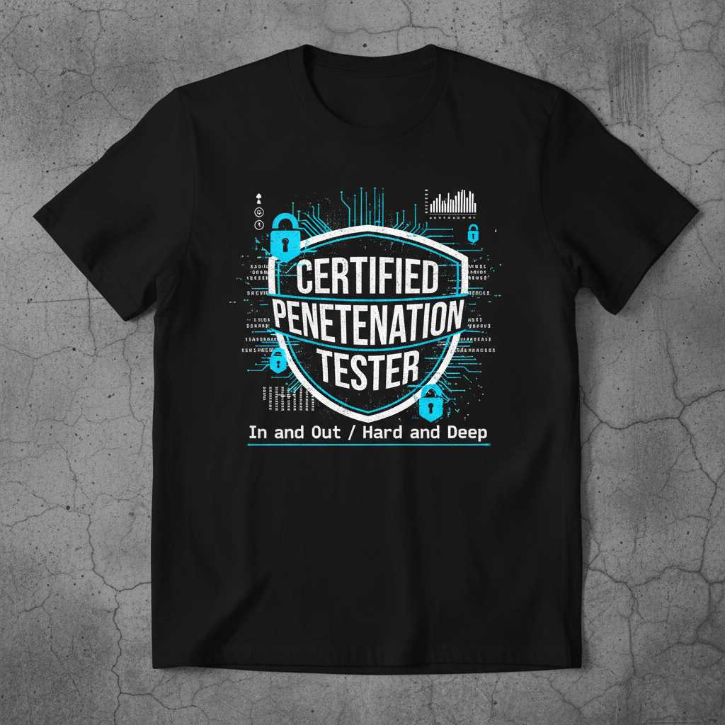 Certified Penetration Tester In And Out Hard And Deep Graphic T-Shirt Funny Tee
