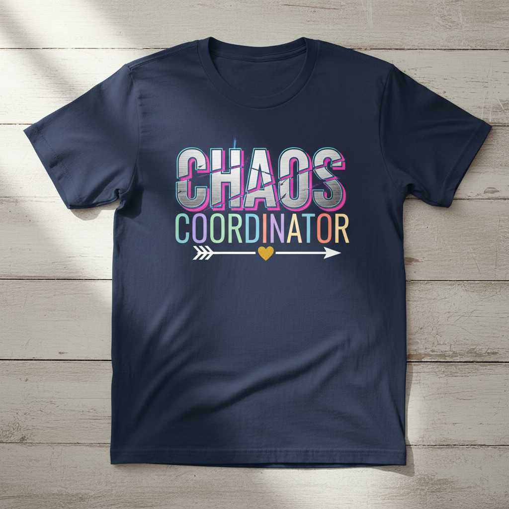 Chaos Coordinator Retro T-Shirt, Funny Novelty Graphic Unisex Tee Idea