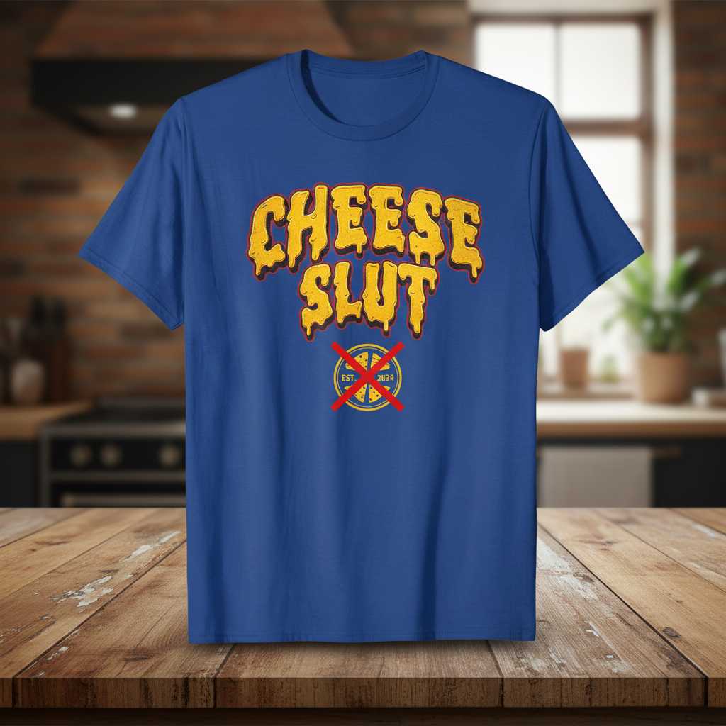 Cheese Slut Est 2024 Graphic T-Shirt, Funny Novelty Foodie Unisex Tee Merch
