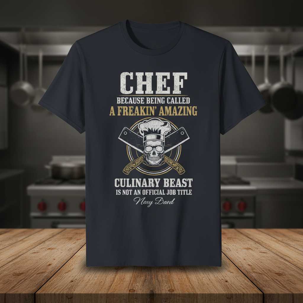 Chef Because Being Called A Freakin Amazing Culinary Beast Is Not An Official Job Title Distressed T-Shirt, Funny Graphic Tee