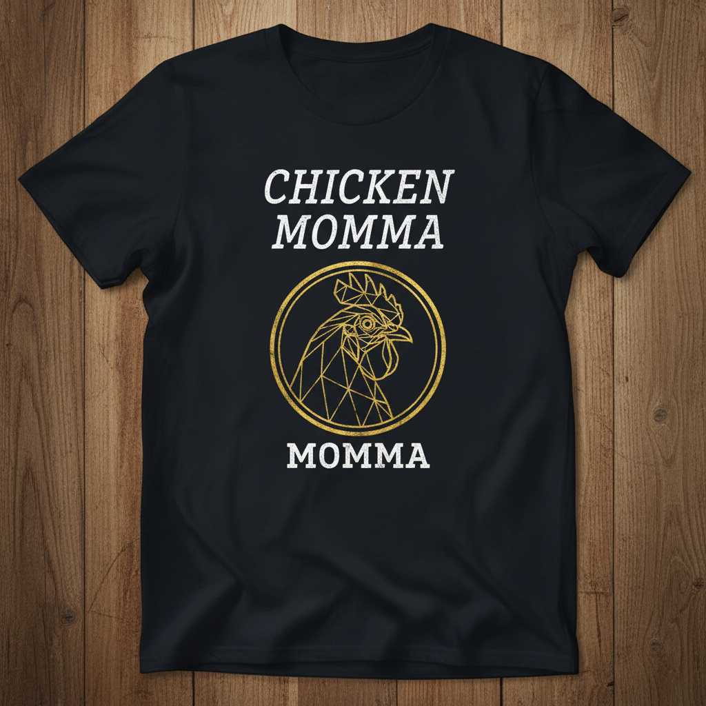 Chicken Momma Momma Distressed Graphic T-Shirt, Funny Farmer Tee Gift Idea