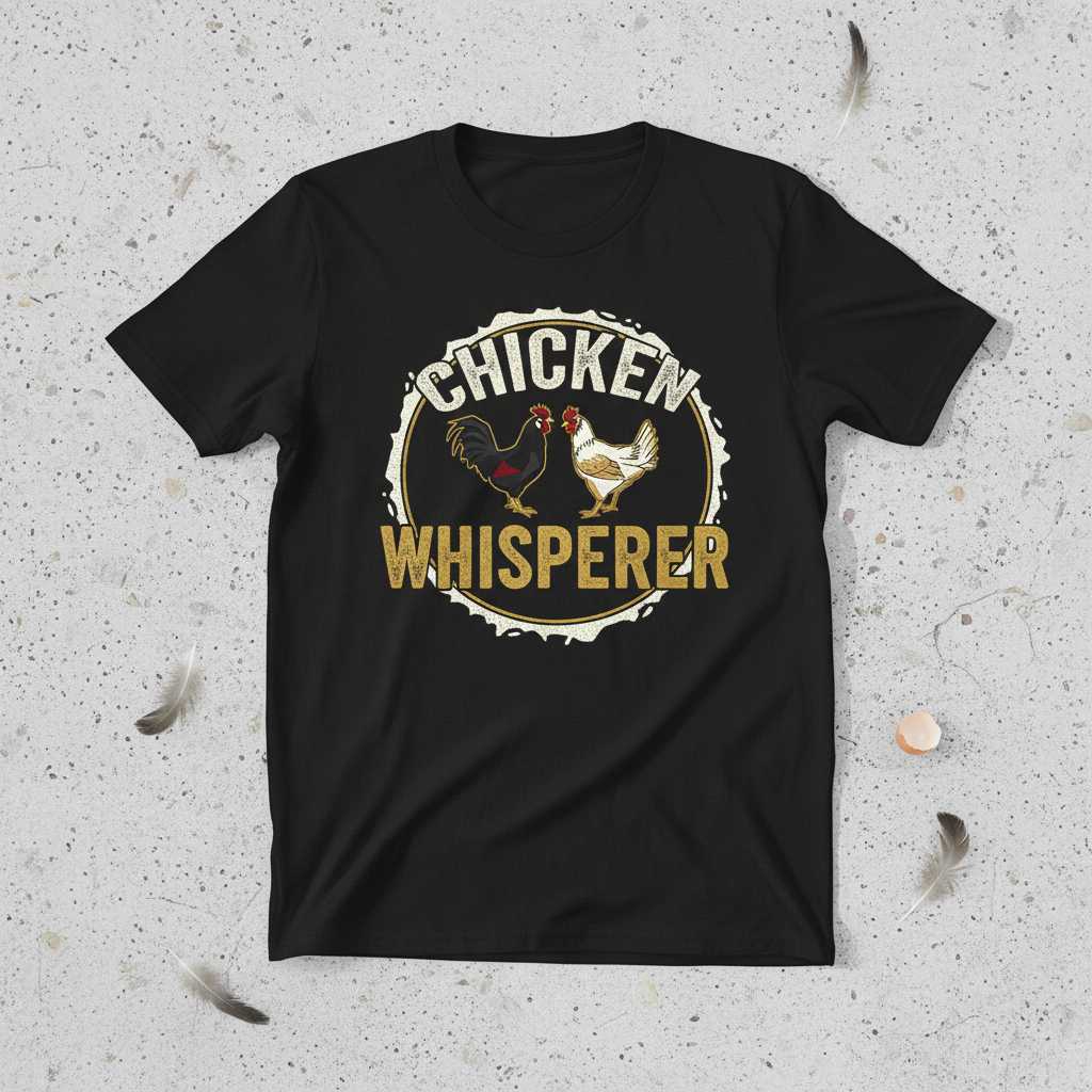 Chicken Whisperer Vintage Distressed T-Shirt, Funny Country Farmer Tee Idea