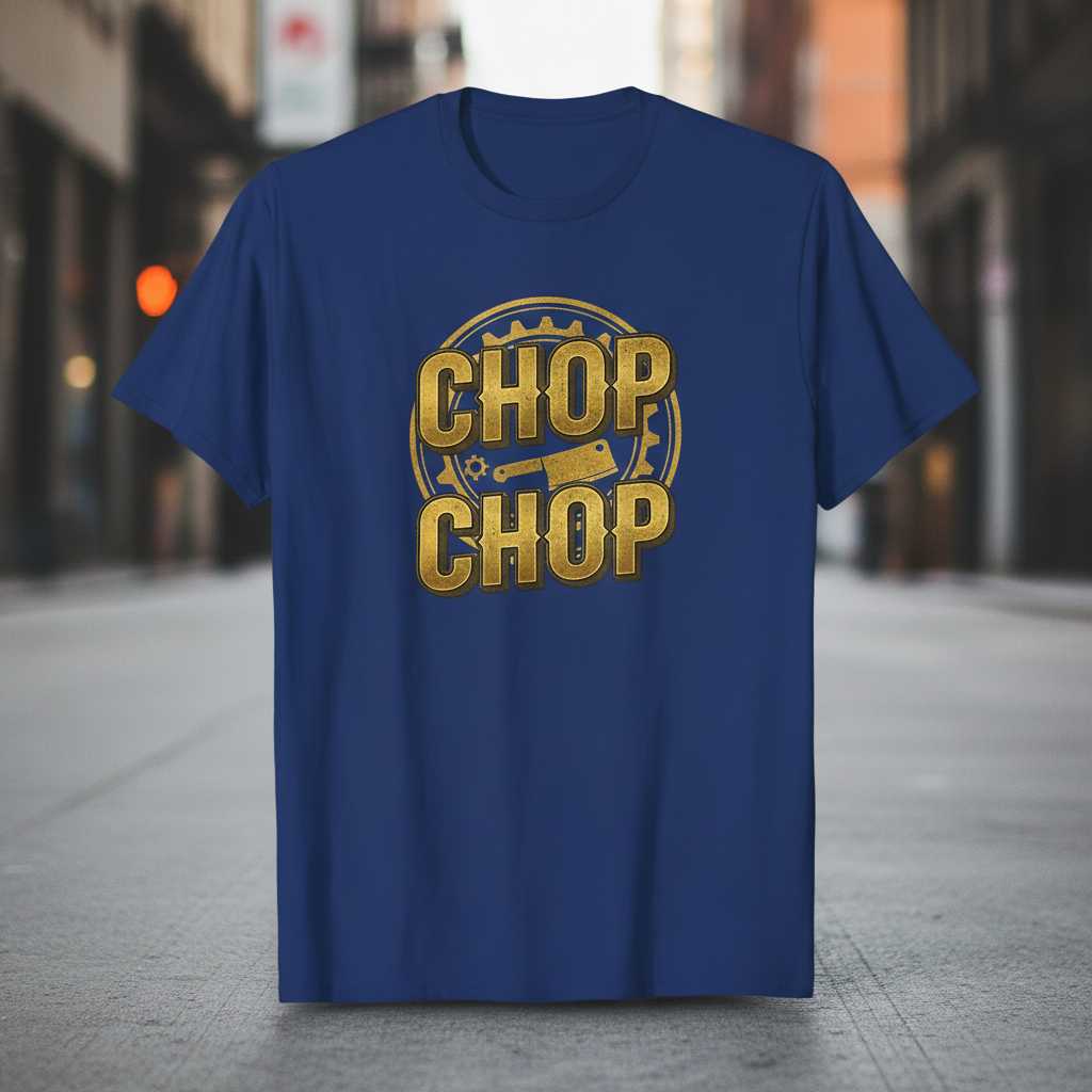 Chop Chop Vintage Distressed T-Shirt, Funny Graphic Novelty Tee Gear Idea