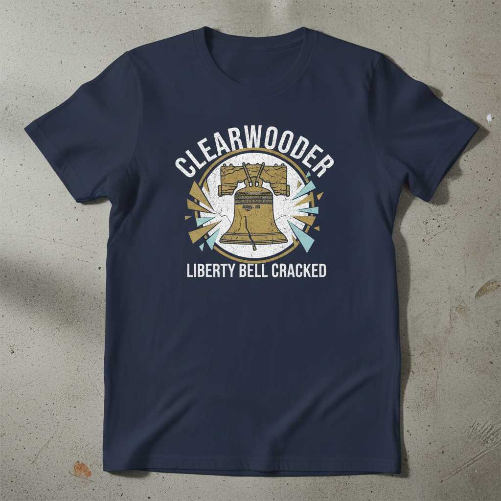 Clearwooder Liberty Bell Cracked Vintage Distressed T-Shirt, Graphic Tee Merch